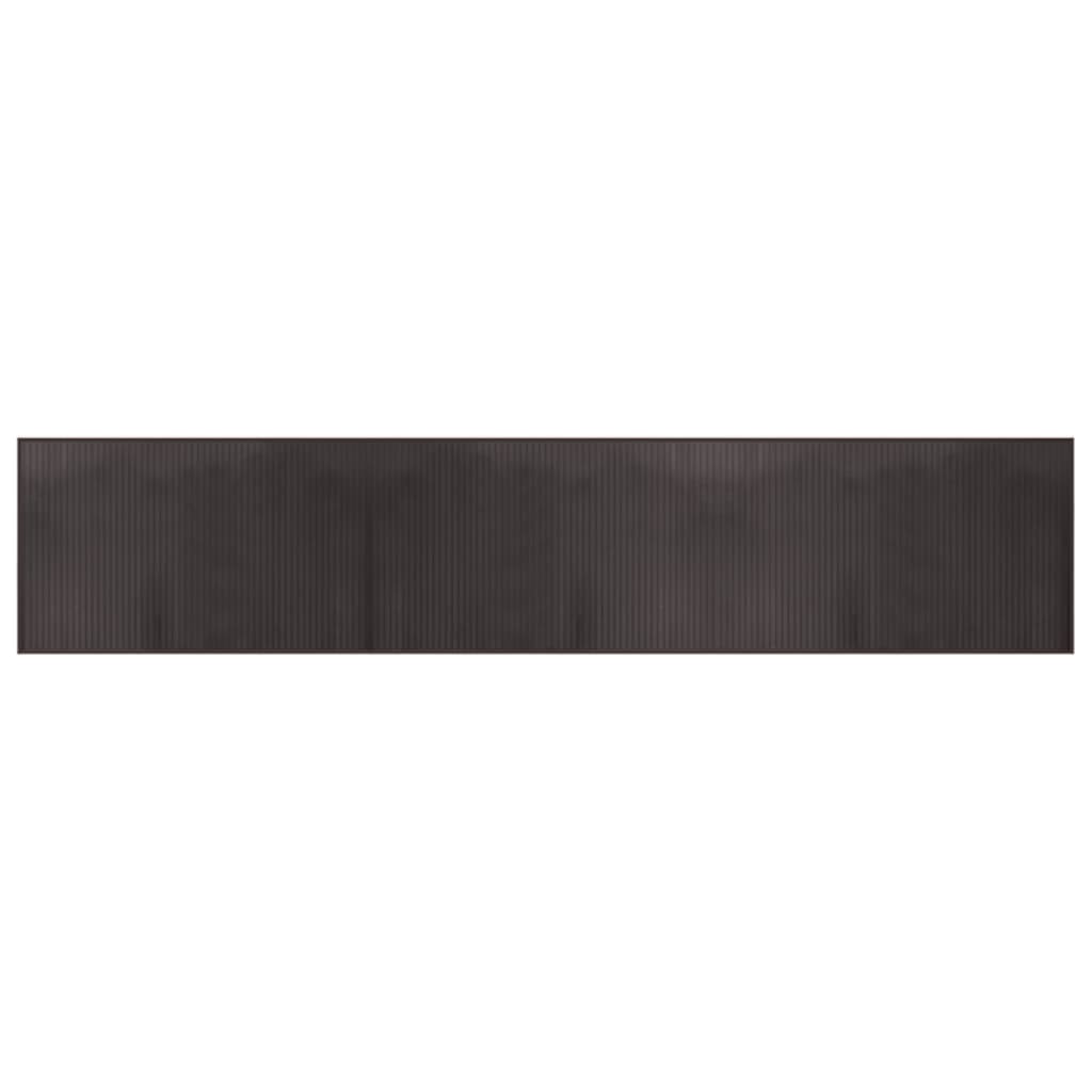 Tappeto Rettangolare Marrone Scuro 60x300 cm in Bambù
