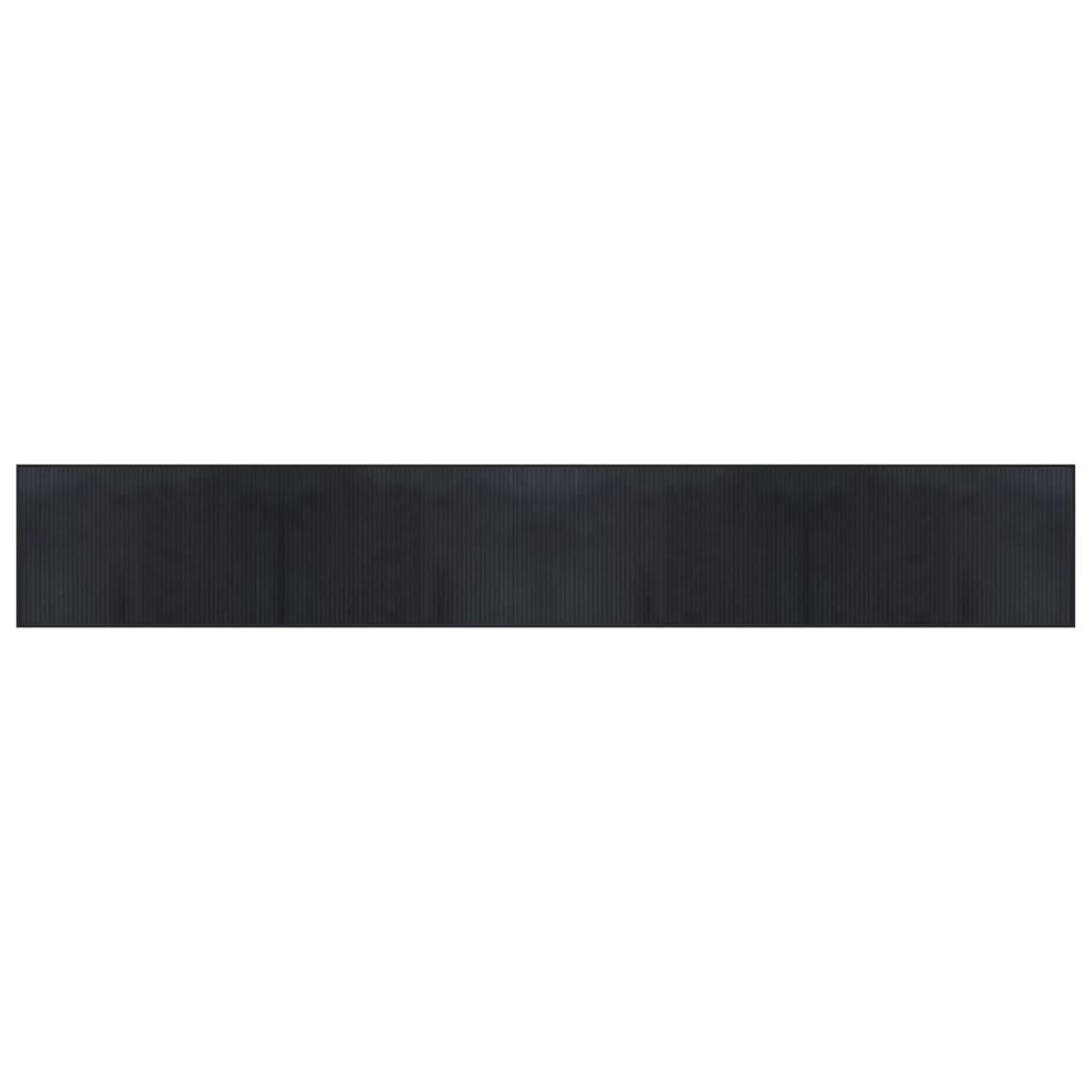 Tappeto Rettangolare Nero 60x400 cm in Bambù