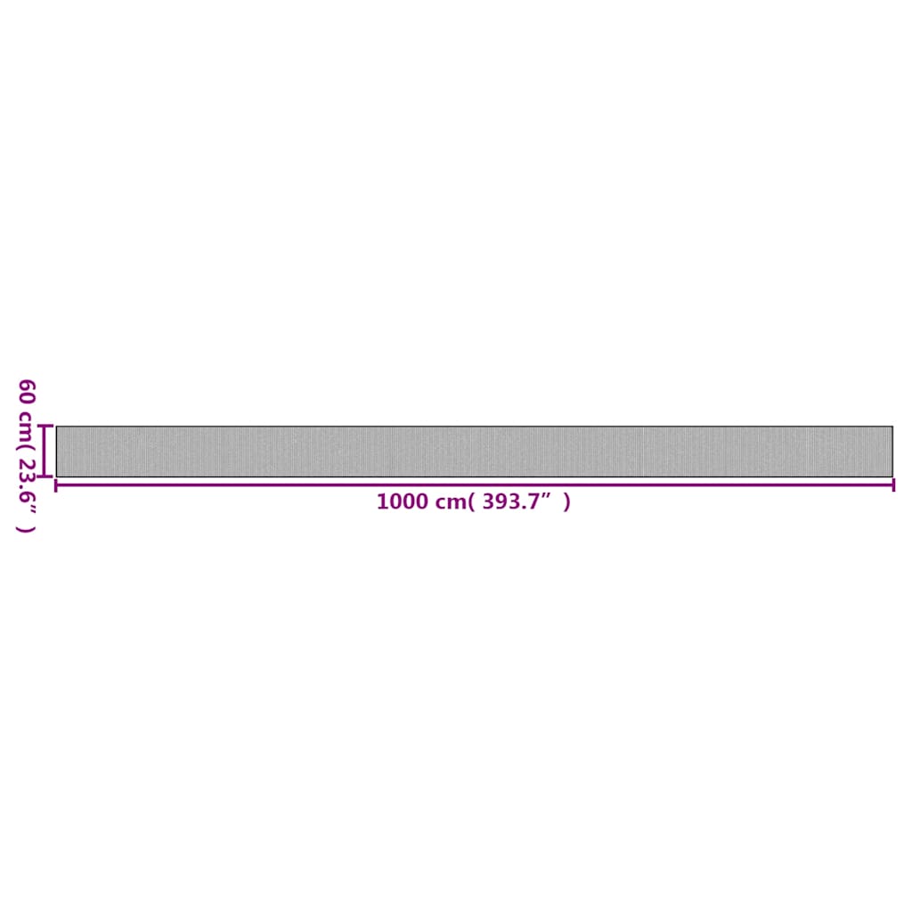 Tappeto Rettangolare Marrone 60x1000 cm in Bambù