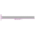 Tappeto Rettangolare Grigio 60x1000 cm in Bambù