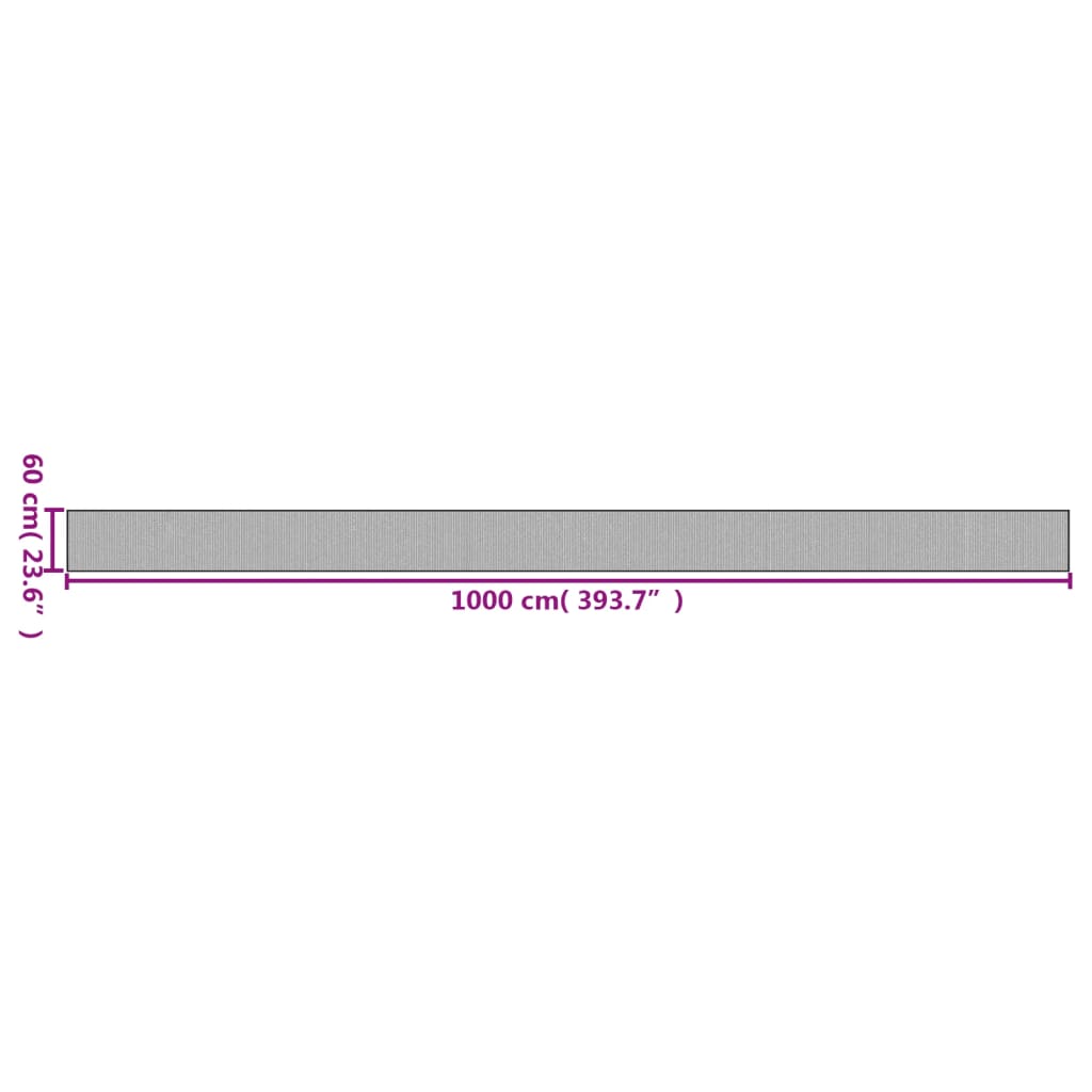 Tappeto Rettangolare Marrone Scuro 60x1000 cm in Bambù