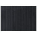 Tappeto Rettangolare Nero 70x100 cm in Bambù