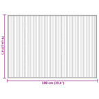 Tappeto Rettangolare Natura Chiaro 70x100 cm in Bambù