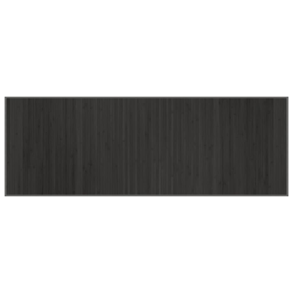 Tappeto Rettangolare Grigio 70x200 cm in Bambù