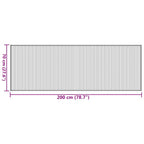 Tappeto Rettangolare Marrone Scuro 70x200 cm in Bambù