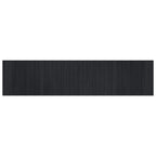 Tappeto Rettangolare Nero 70x300 cm in Bambù