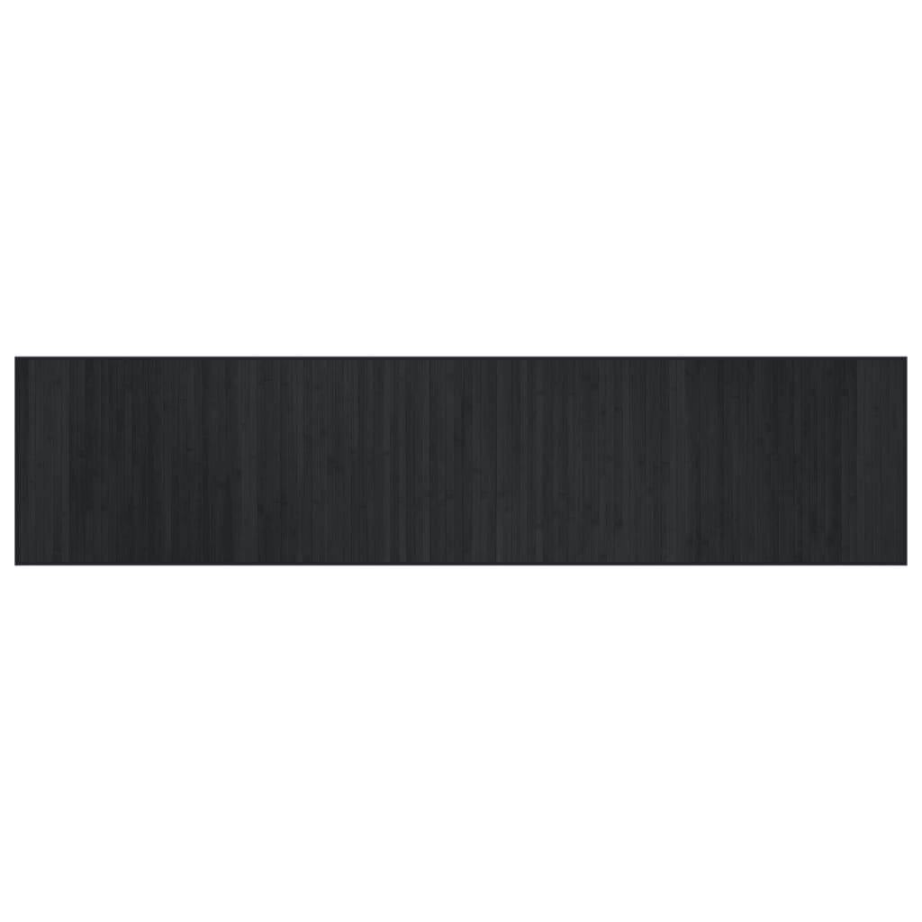 Tappeto Rettangolare Nero 70x300 cm in Bambù