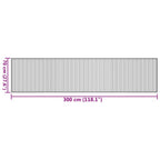 Tappeto Rettangolare Marrone 70x300 cm in Bambù