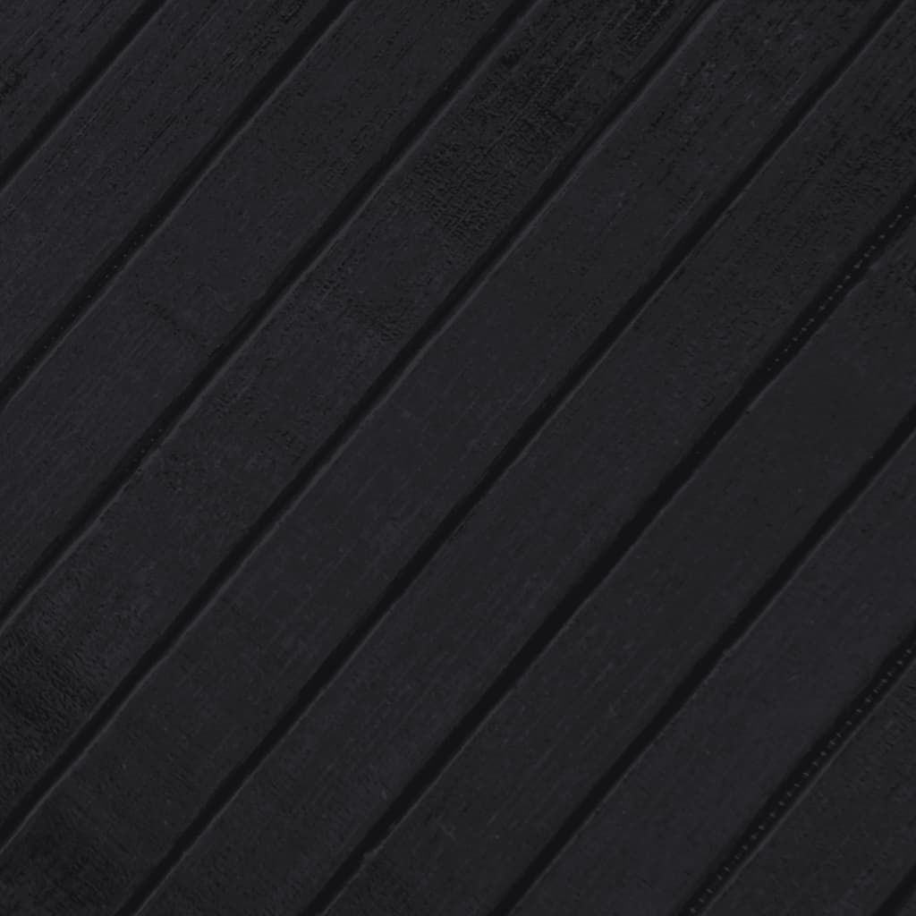 Tappeto Rettangolare Nero 70x400 cm in Bambù
