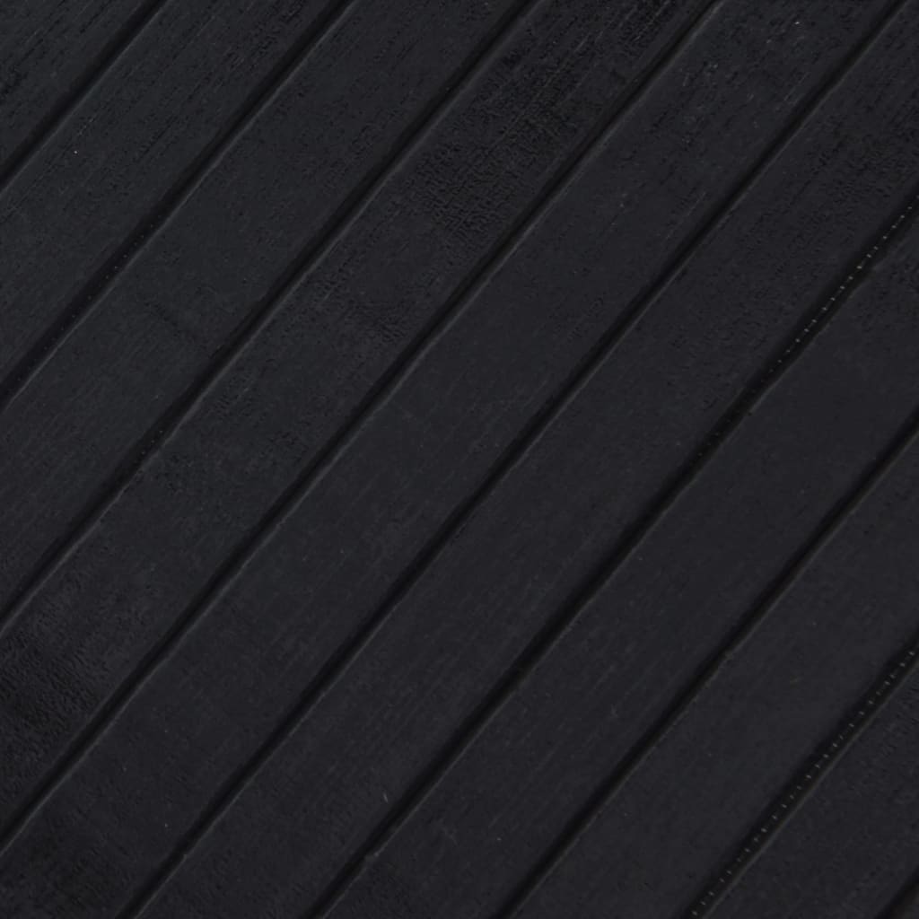 Tappeto Rettangolare Nero 80x100 cm in Bambù