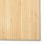 Tappeto Rettangolare Natura Chiaro 80x100 cm in Bambù