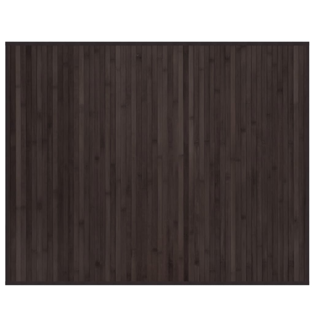 Tappeto Rettangolare Marrone Scuro 80x100 cm in Bambù