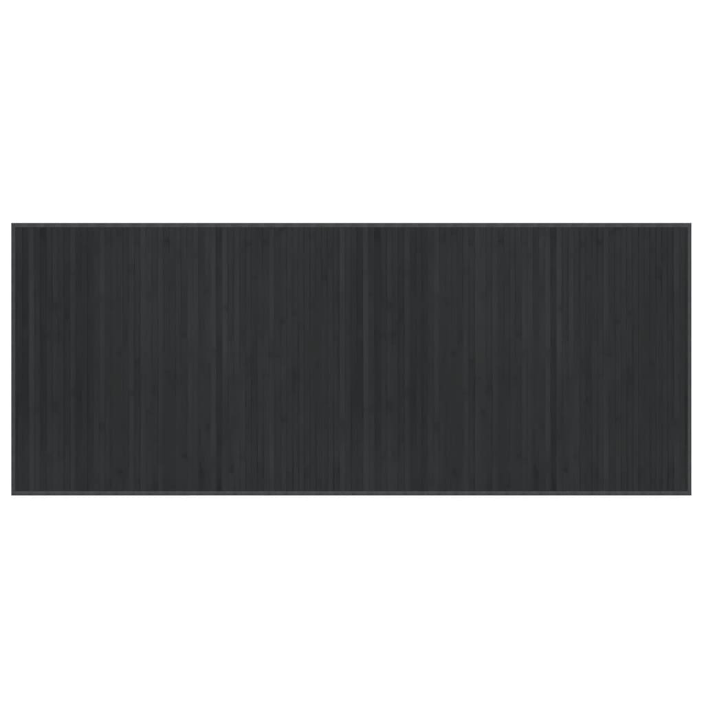 Tappeto Rettangolare Grigio 80x200 cm in Bambù