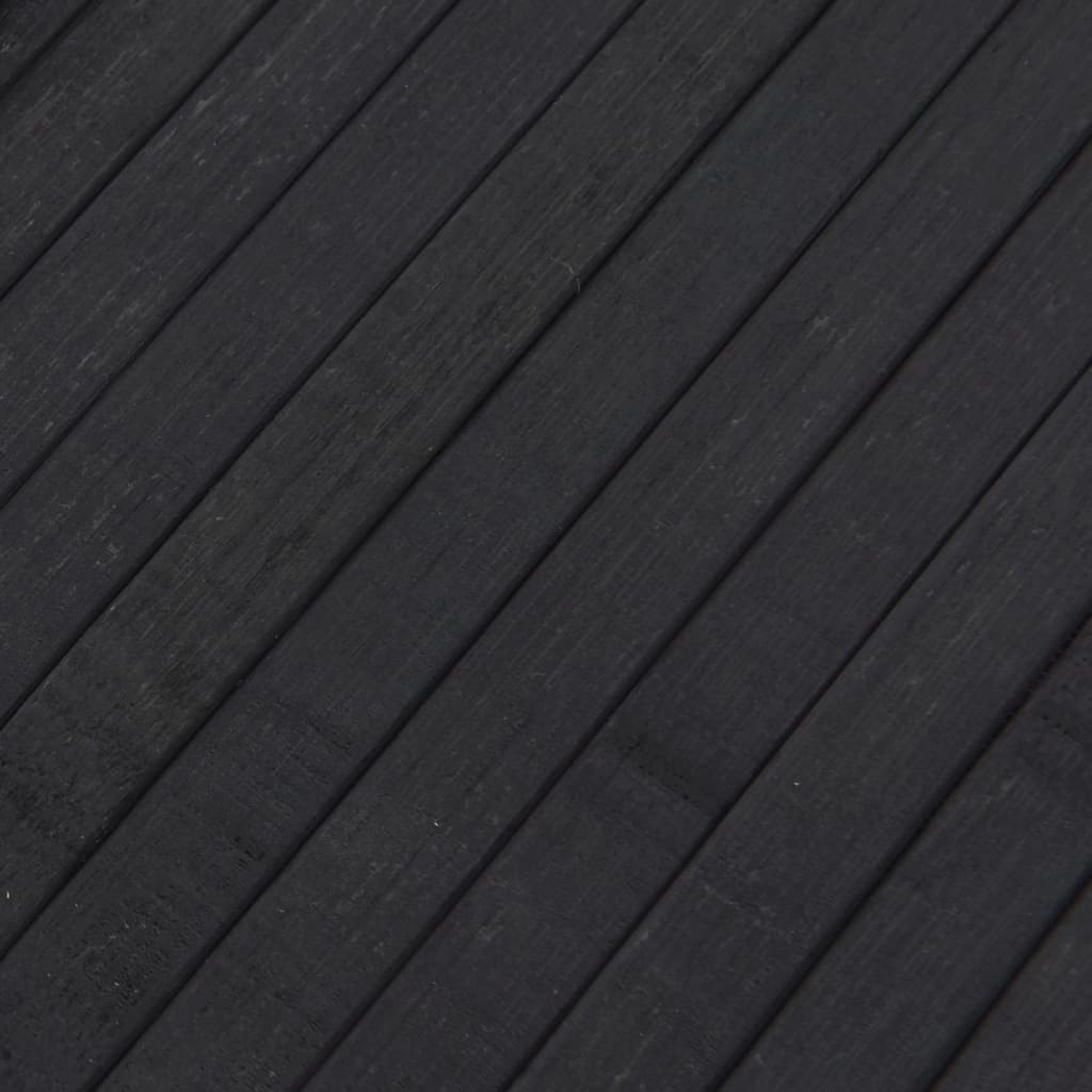 Tappeto Rettangolare Grigio 80x200 cm in Bambù