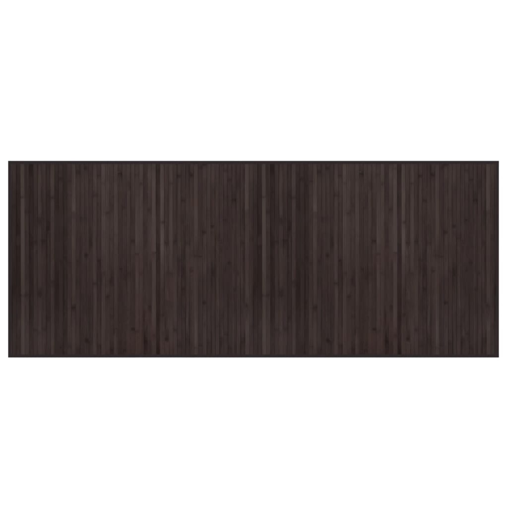 Tappeto Rettangolare Marrone Scuro 80x200 cm in Bambù