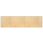 Tappeto Rettangolare Natura Chiaro 80x300 cm in Bambù