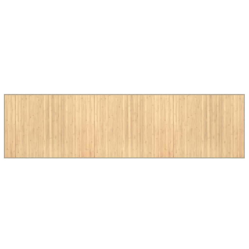 Tappeto Rettangolare Natura Chiaro 80x300 cm in Bambù