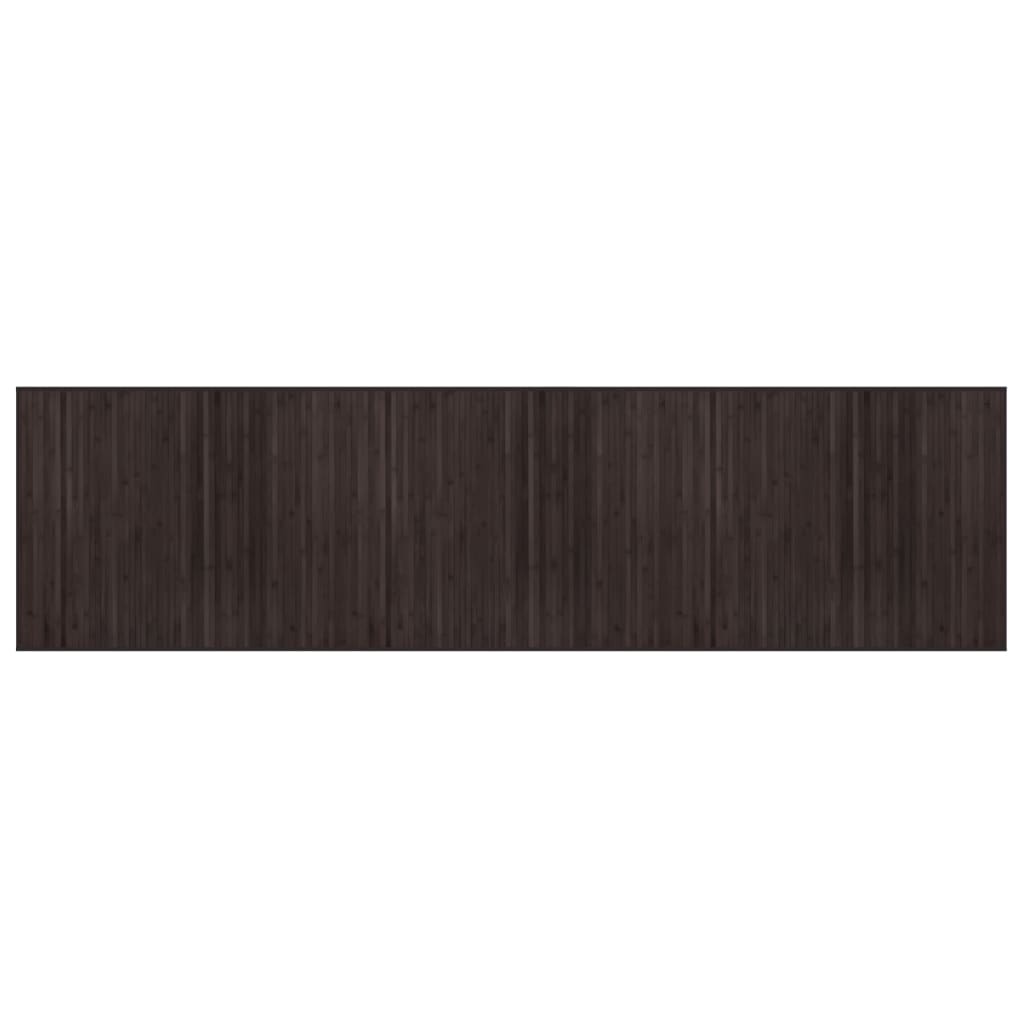 Tappeto Rettangolare Marrone Scuro 80x300 cm in Bambù