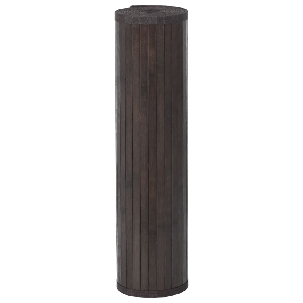 Tappeto Rettangolare Marrone Scuro 80x300 cm in Bambù