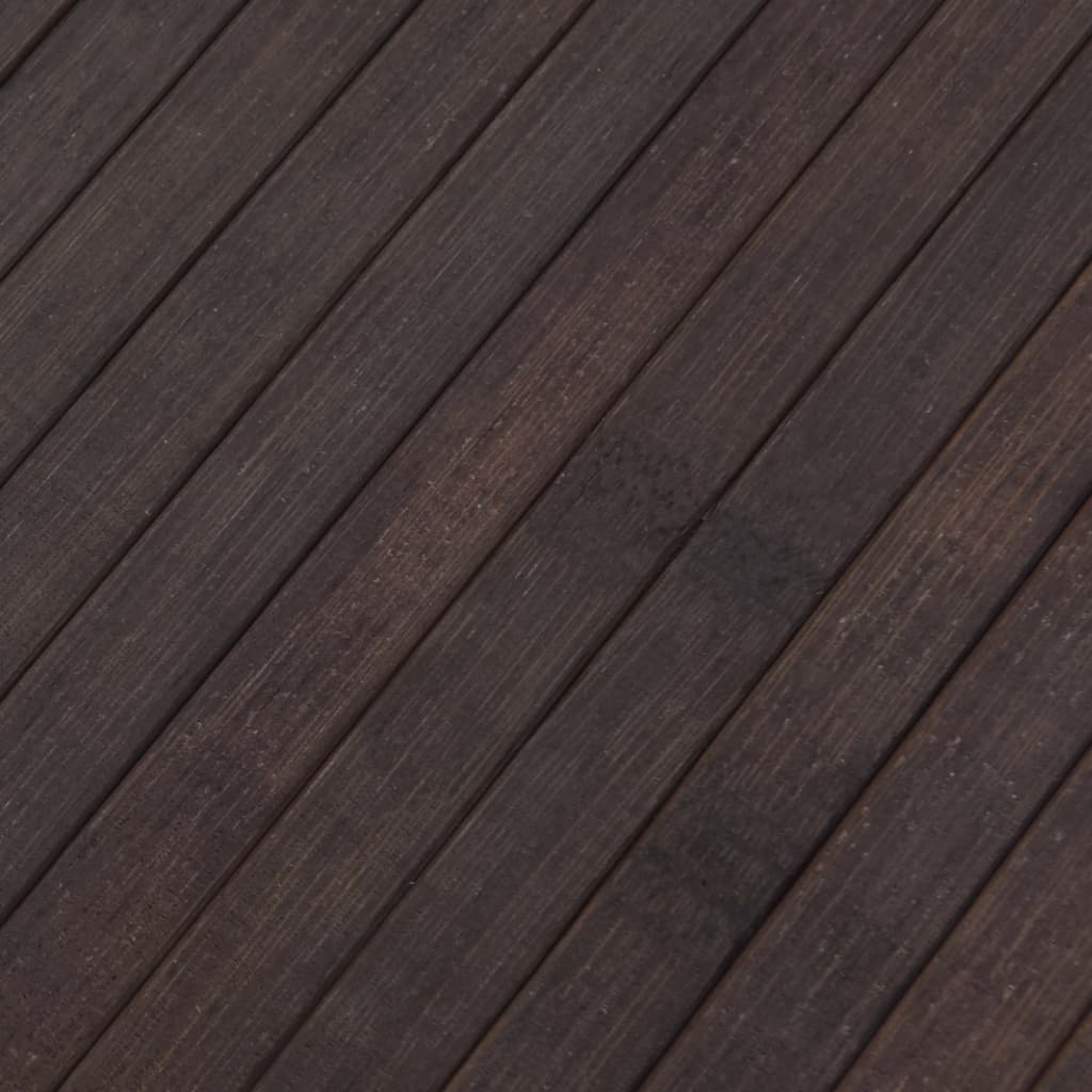 Tappeto Rettangolare Marrone Scuro 80x300 cm in Bambù