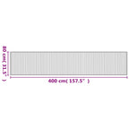 Tappeto Rettangolare Marrone 80x400 cm in Bambù