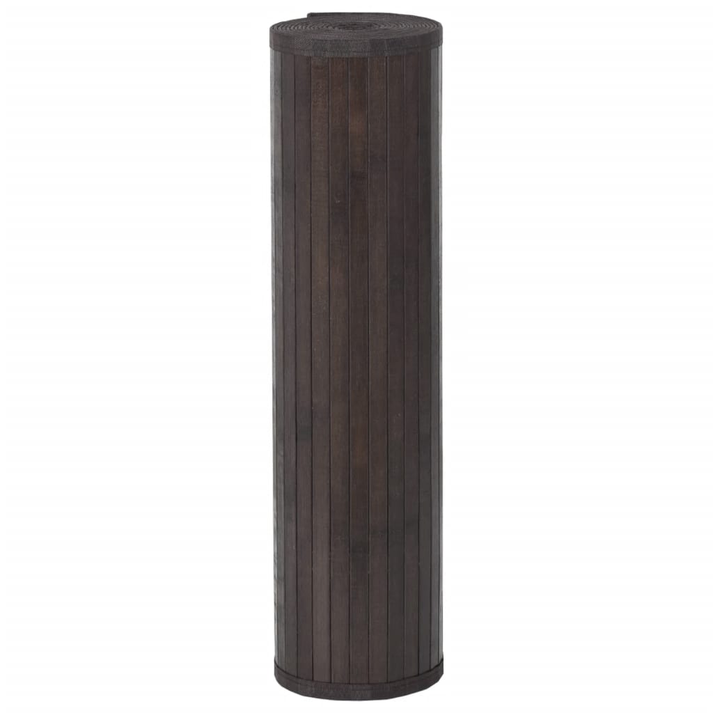 Tappeto Rettangolare Marrone Scuro 80x500 cm in Bambù