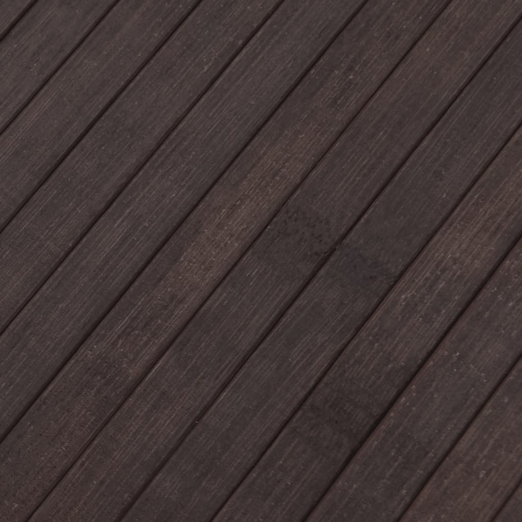 Tappeto Rettangolare Marrone Scuro 80x500 cm in Bambù