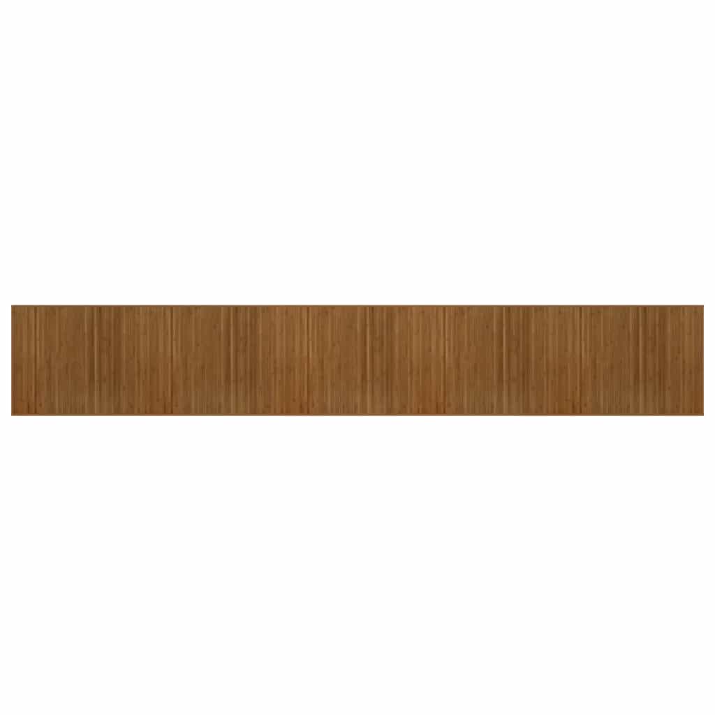 Tappeto Rettangolare Marrone 80x1000 cm in Bambù