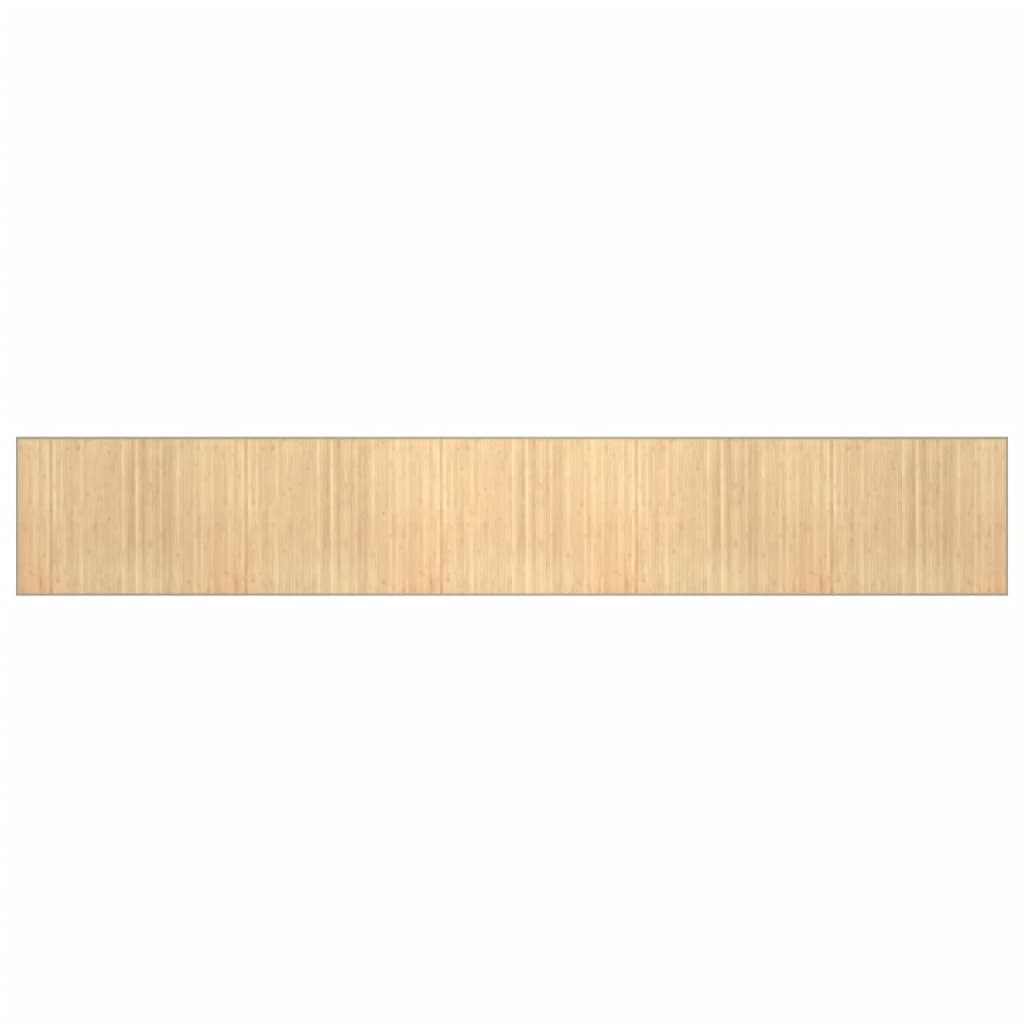 Tappeto Rettangolare Naturale Chiaro 80x1000 cm in Bambù