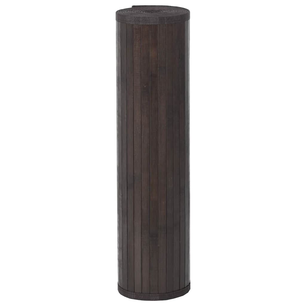 Tappeto Rettangolare Marrone Scuro 80x1000 cm in Bambù