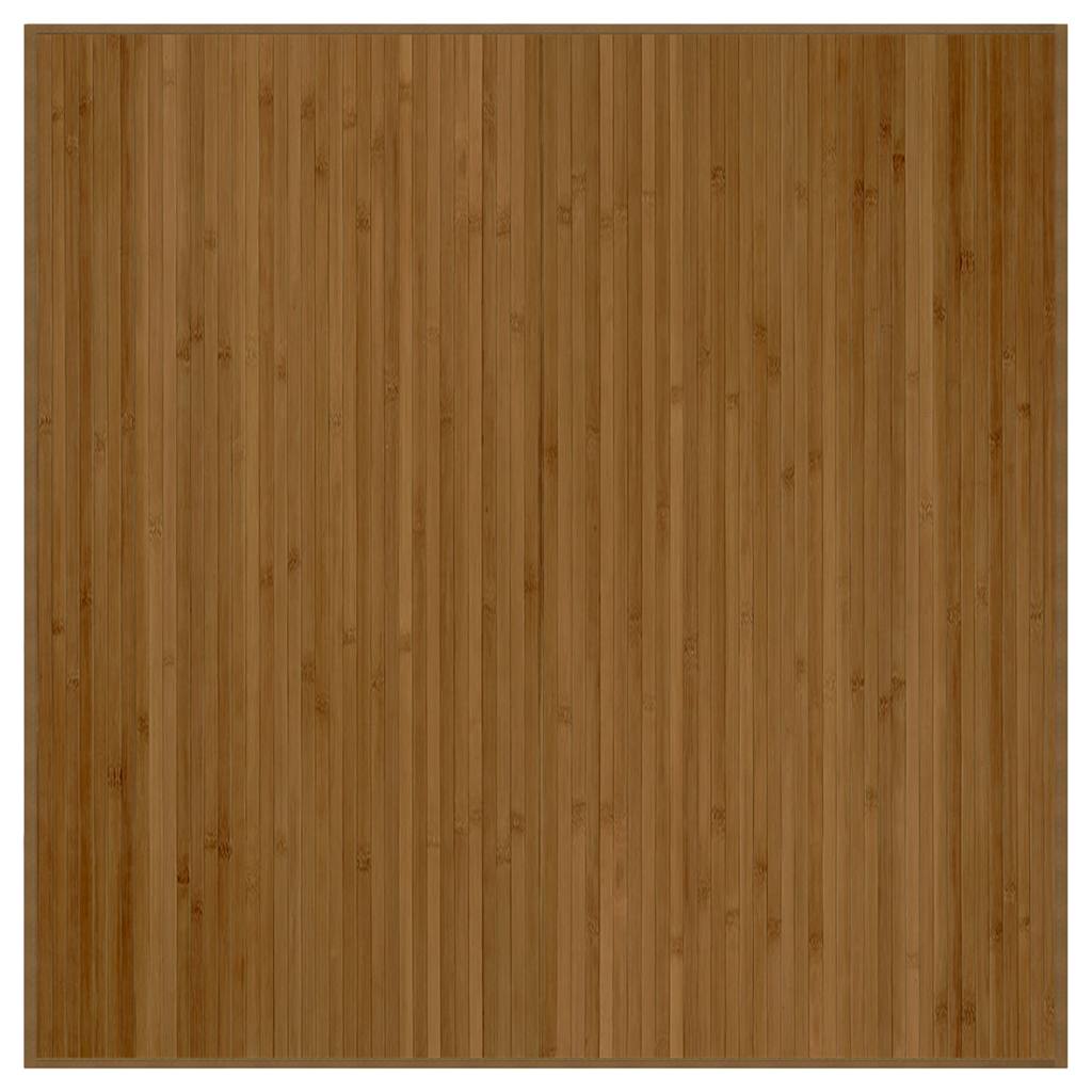 Tappeto Quadrato Marrone 100x100 cm in Bambù