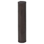 Tappeto Quadrato Marrone Scuro 100x100 cm in Bambù