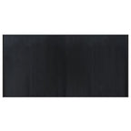 Tappeto Rettangolare Nero 100x200 cm in Bambù