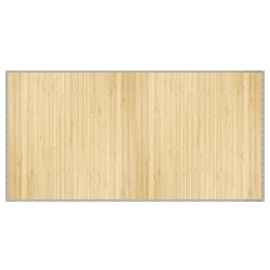 Tappeto Rettangolare Naturale Chiaro 100x200 cm in Bambù