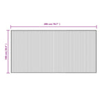 Tappeto Rettangolare Naturale Chiaro 100x200 cm in Bambù