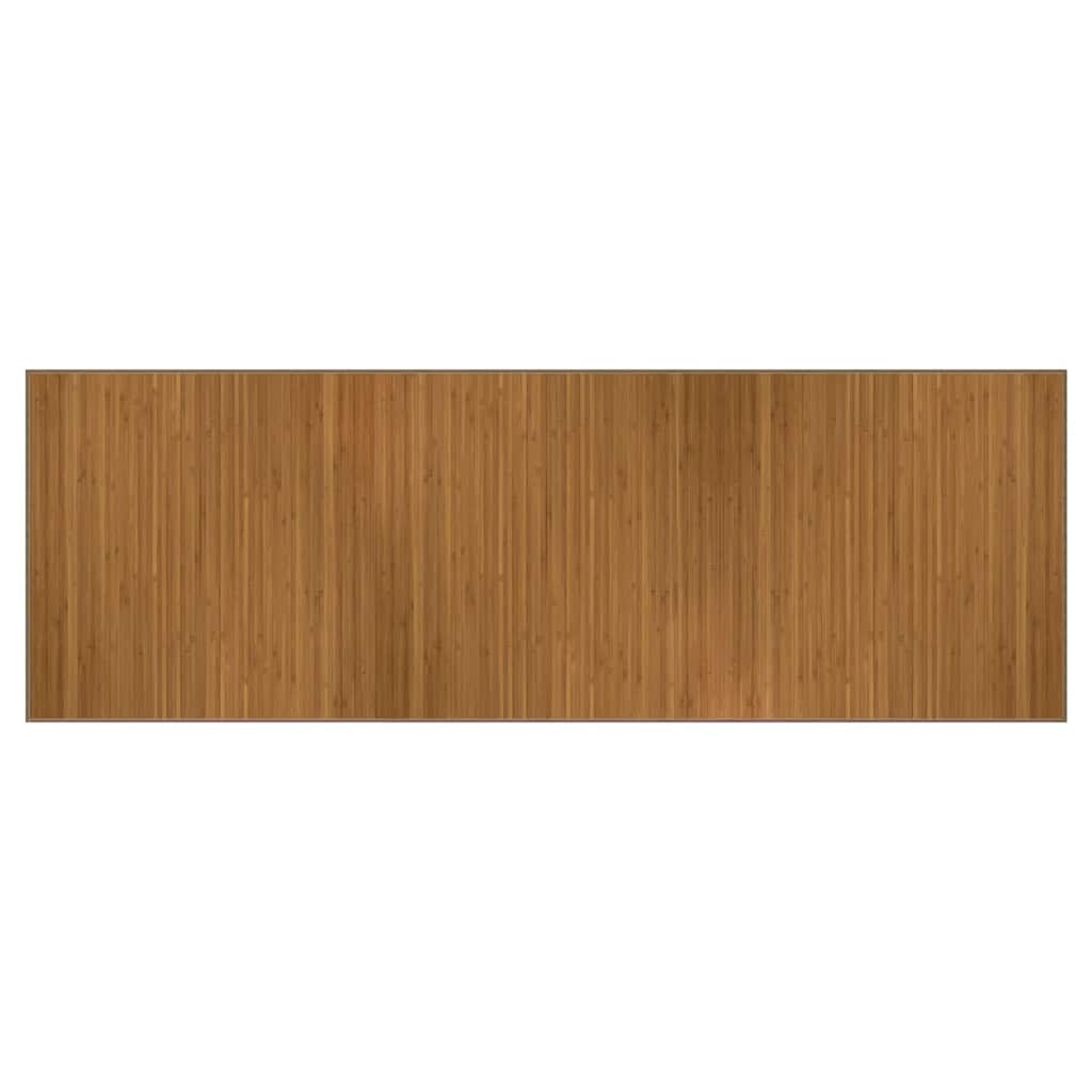 Tappeto Rettangolare Marrone 100x300 cm in Bambù
