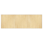 Tappeto Rettangolare Naturale Chiaro 100x300 cm in Bambù