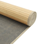 Tappeto Rettangolare Naturale Chiaro 100x300 cm in Bambù