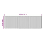 Tappeto Rettangolare Grigio 100x300 cm in Bambù