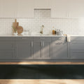Tappeto Rettangolare Grigio 100x300 cm in Bambù