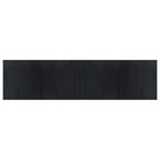 Tappeto Rettangolare Nero 100x400 cm in Bambù