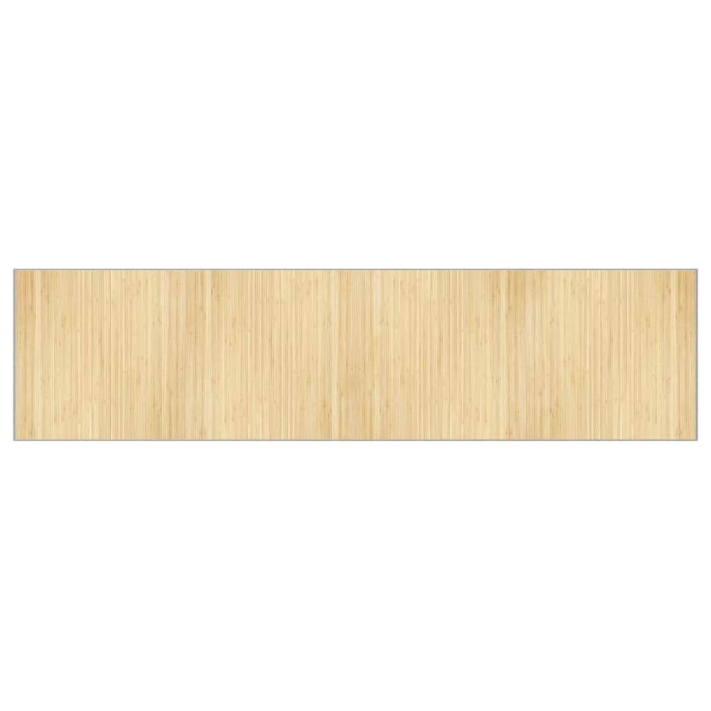 Tappeto Rettangolare Natura Chiaro 100x400 cm in Bambù
