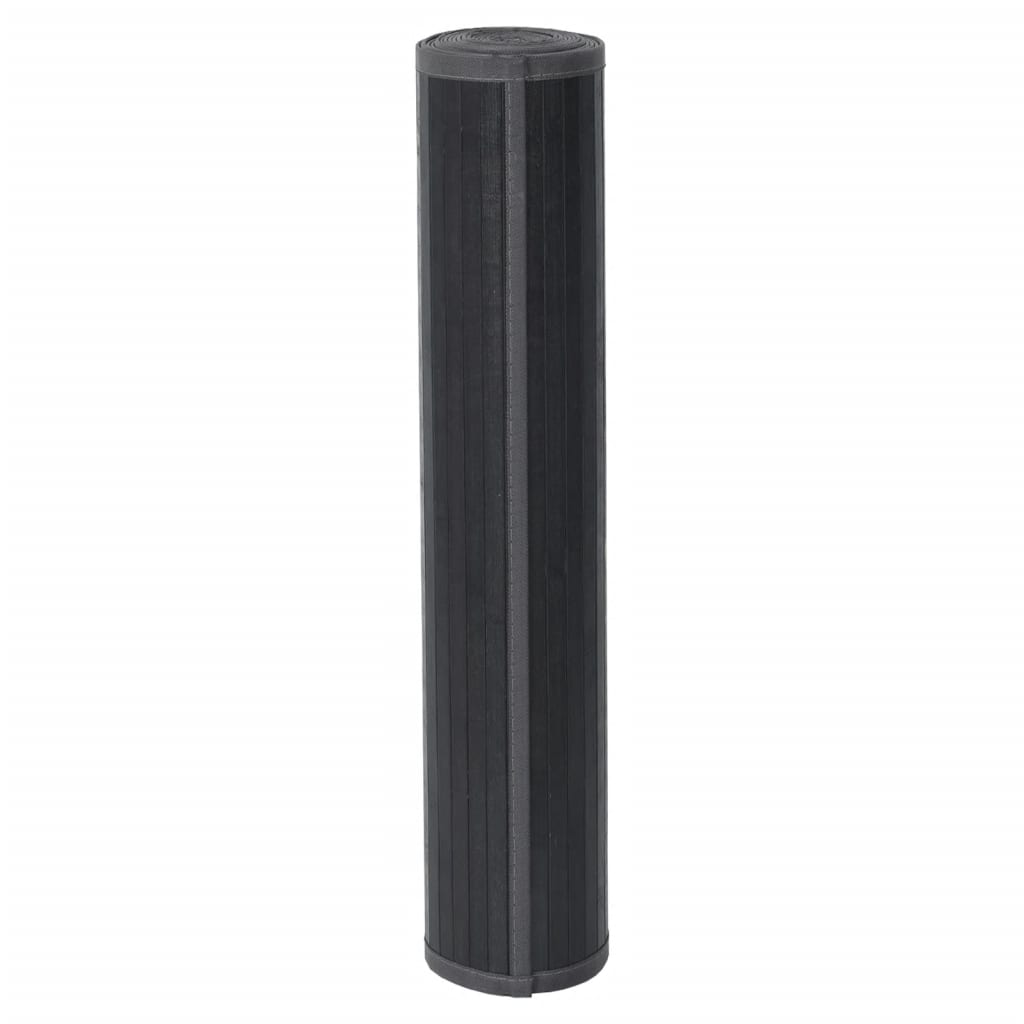 Tappeto Rettangolare Grigio 100x400 cm in Bambù