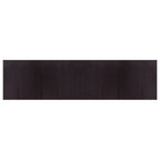 Tappeto Rettangolare Marrone Scuro 100x400 cm in Bambù