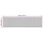 Tappeto Rettangolare Marrone Scuro 100x400 cm in Bambù