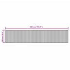 Tappeto Rettangolare Nero 100x500 cm in Bambù