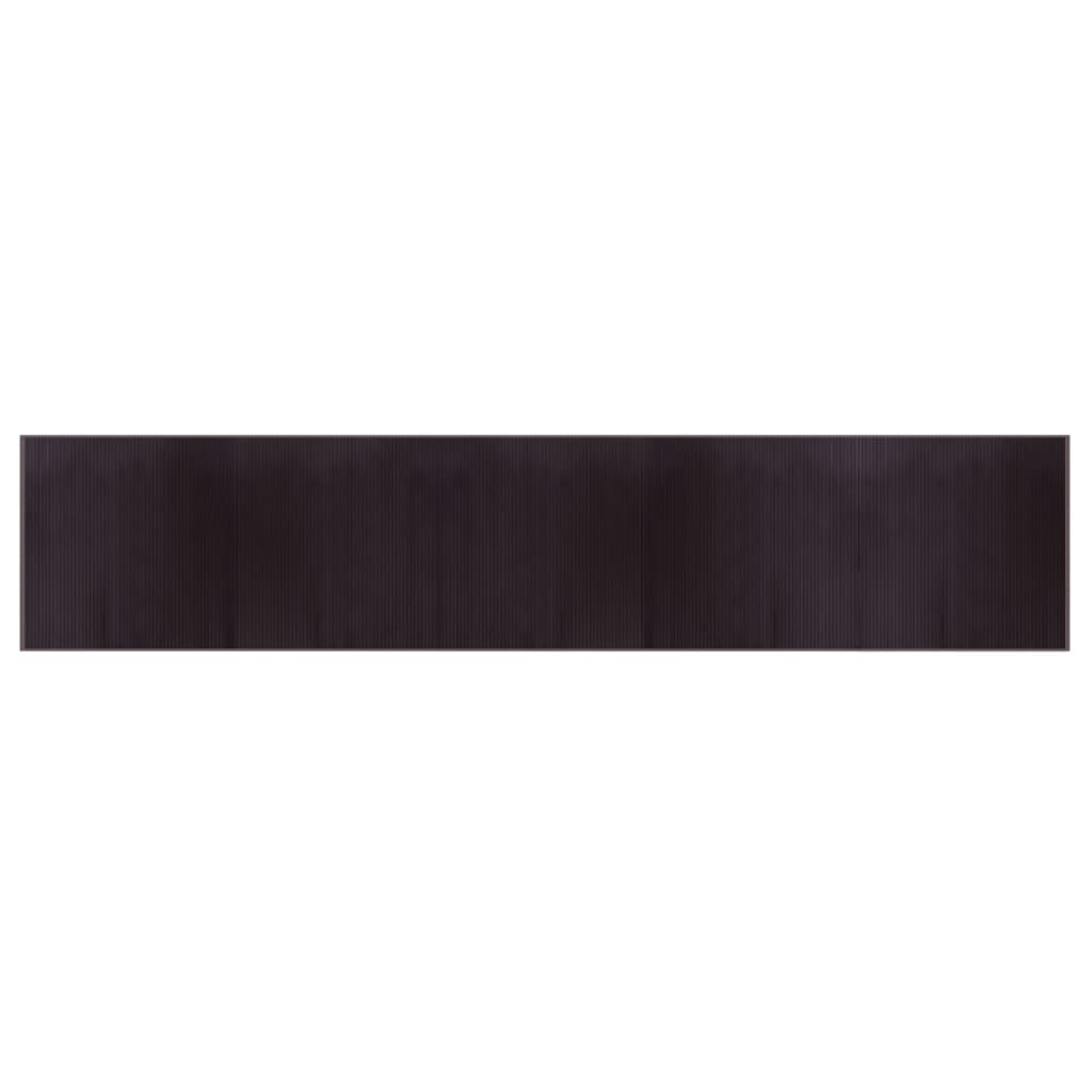 Tappeto Rettangolare Marrone Scuro 100x1000 cm in Bambù