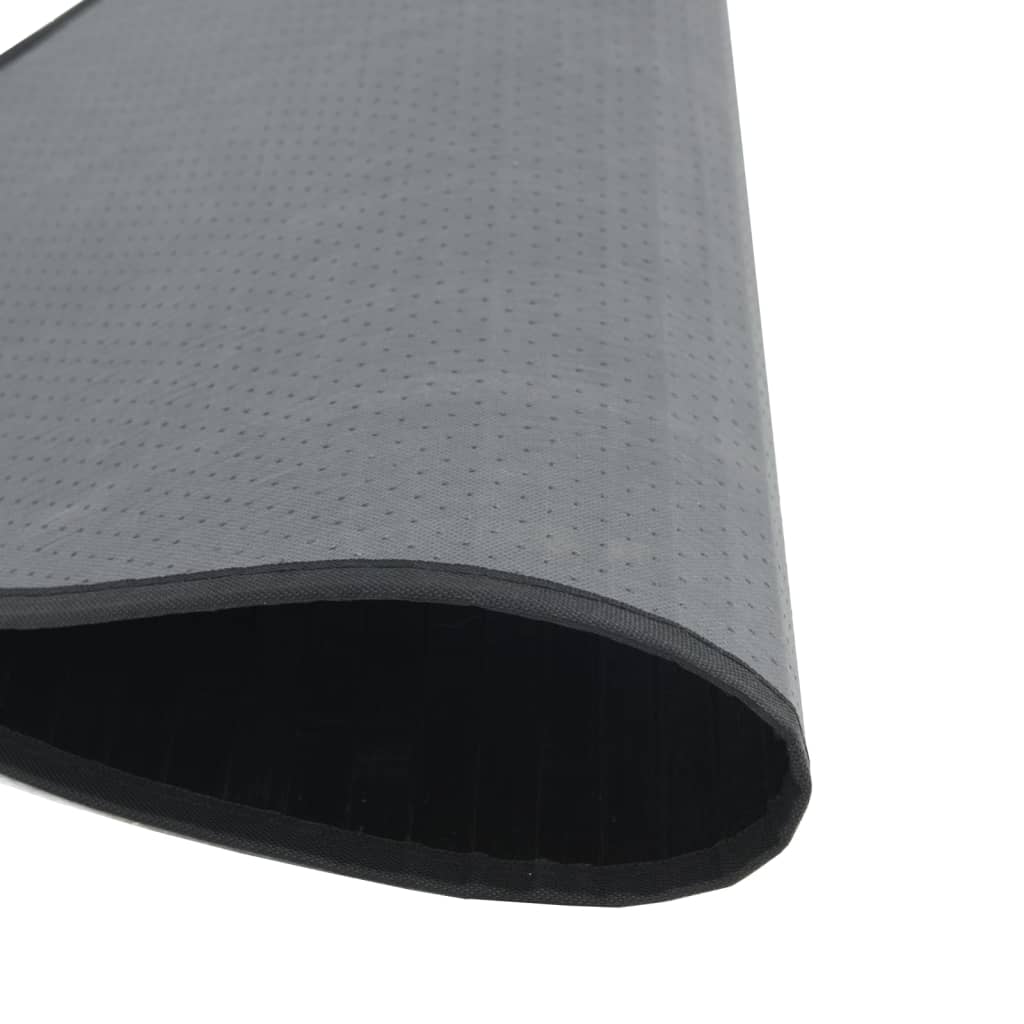 Tappeto Rotondo Nero 60 cm in Bambù