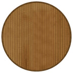 Tappeto Rotondo Marrone 60 cm in Bambù