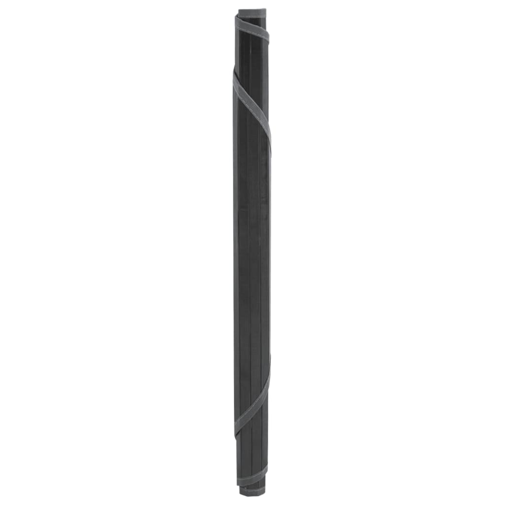Tappeto Rotondo Grigio 60 cm in Bambù